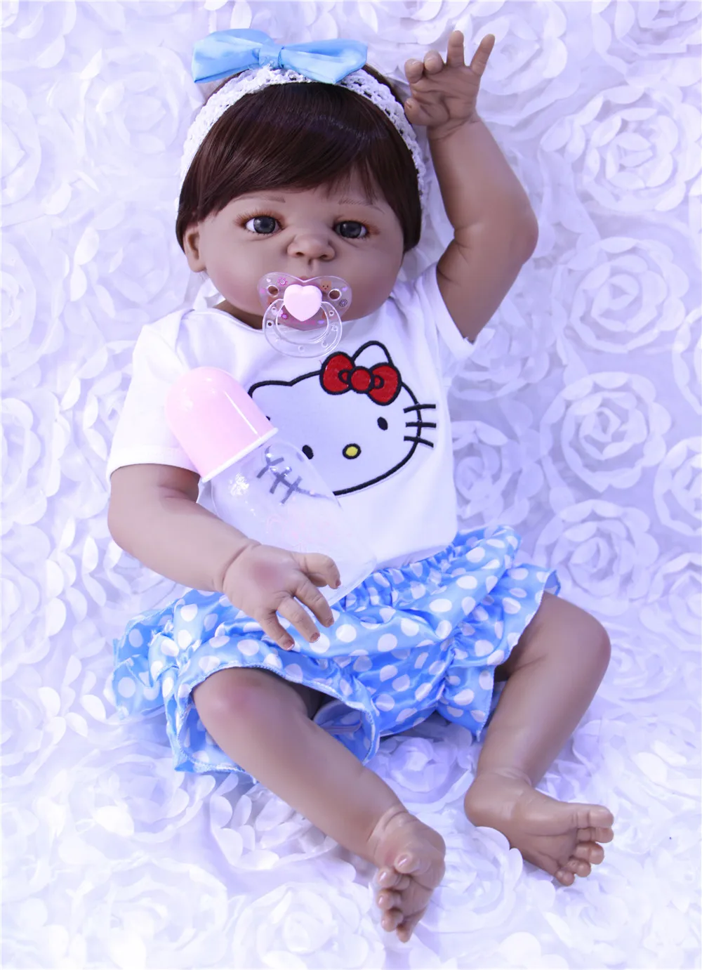 Кукла reborn Bebe 22 дюйма силиконовая для всего тела детские куклы игрушки девочек