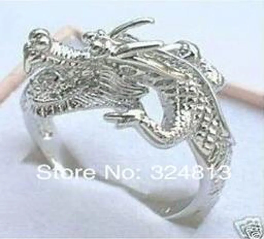 Jxryxrth'' 2018 новые очаровательные азиатские Тибет Slver dragon мужские кольца AA1520|men