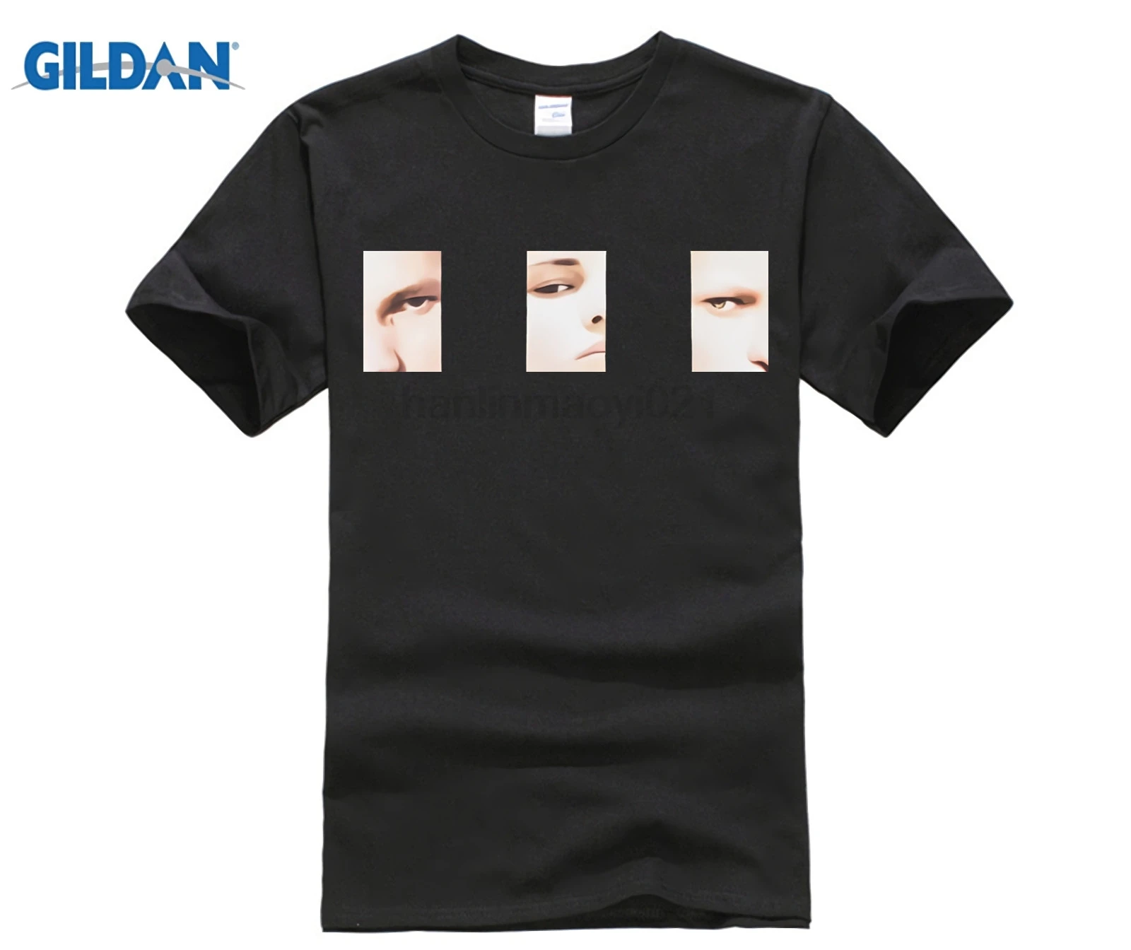 GILDAN INFLATION Eyes print short sleeve t-shirt mens fashion t-shirts funny top tees streetwear | Мужская одежда