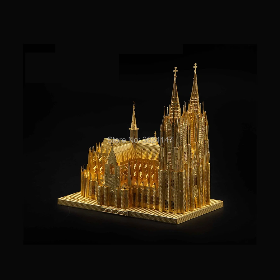 Германия Кельнский соборный мир великие архитектурные 3D головоломка металлические модели наборы, DIY 3D лазерная резка строительство отрезная игрушка