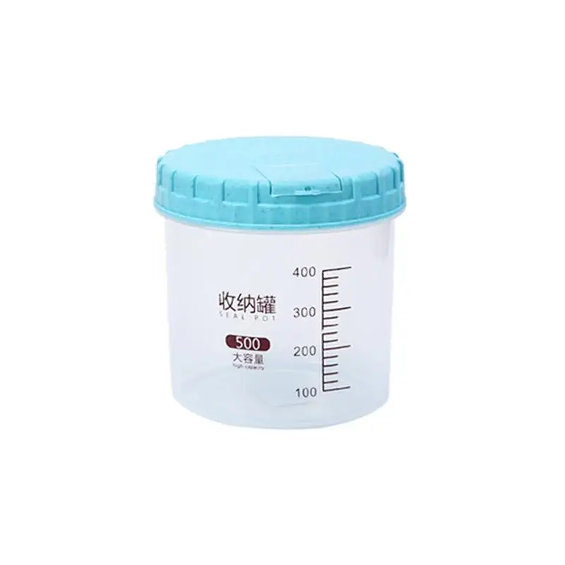500ml OUNONA, коробка для хранения пищевых продуктов, пластиковая кухонная уплотнительная коробка, контейнер для хранения зерновых, герметичный горшок для рисовой овсяной муки, сухой корм - Цвет: 500ml