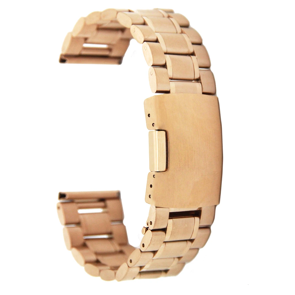 Stainless Steel Watch Band 22mm for Vector Luna / Meridian Watchband Strap Wrist Loop Belt Bracelet Black Rose Gold Silver + Pin