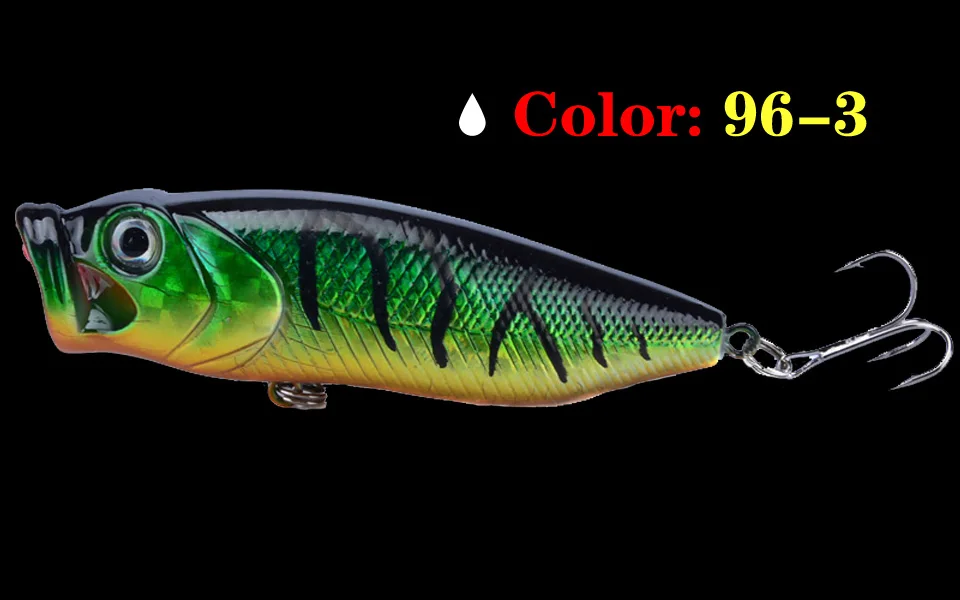 Y096-3 LINGYUE 1 шт. Topwater Поппер Рыболовные Приманки 3D воблер с глазами воблер рыболовные снасти 5 цветов доступны жесткие приманки - Цвет: Y096-3