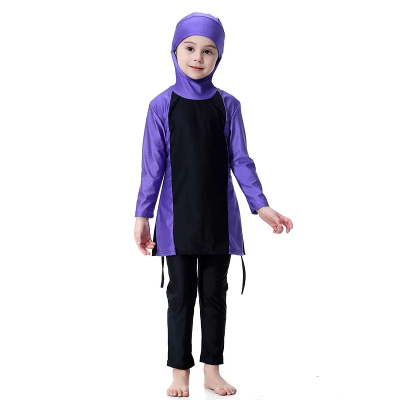 

Muslim swimsuit Teenager Kids Girls Full Cover Islamic SwimWear Modest Swimwear Swimming Arab Islam Beach Wear Children's B2003