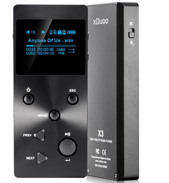 Музыкальный плеер Xduoo X3 MP3 HIFI с поддержкой HD oled экрана APE/FLAC/ALAC/WAV/WMA/OGG/MP3|hifi music