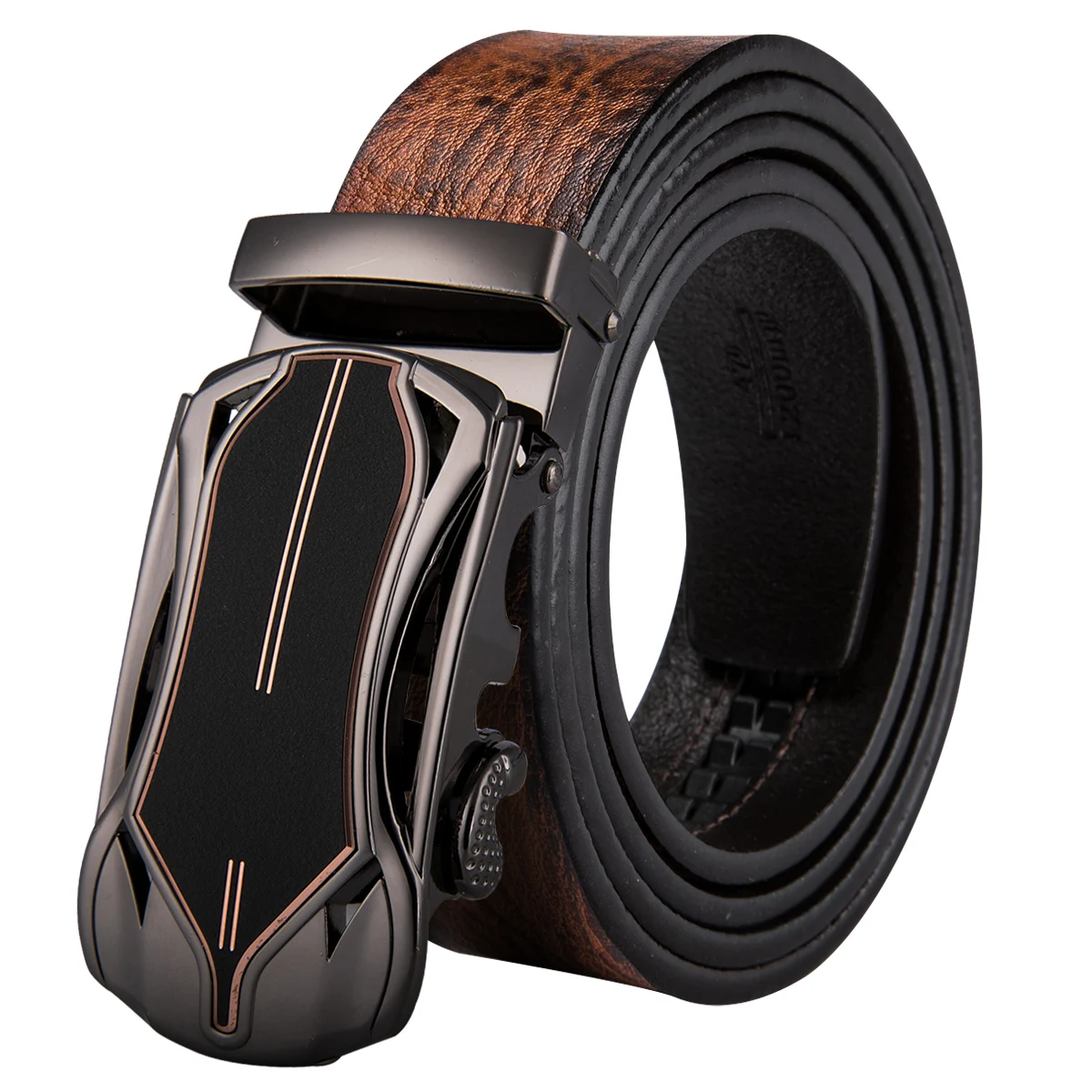 PD-0038-DG-C Hi-Tie брендовая коричневая коробка для лент Наборы Роскошные из натуральной кожи автоматические пряжки ремни для мужчин повседневный ковбойский ремень для джинсов ремень - Цвет: PD-0038-DG-C
