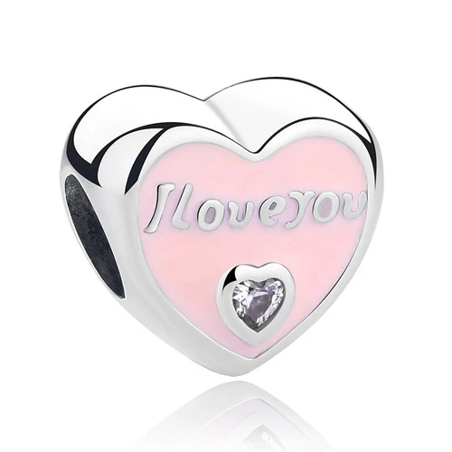 PY1419 BELAWANG 925 пробы Серебряный Розовый кристалл шармы Бусины Fit Pandora браслет кулон для женщин Оригинальные Ювелирные изделия Аксессуары - Цвет: PY1419