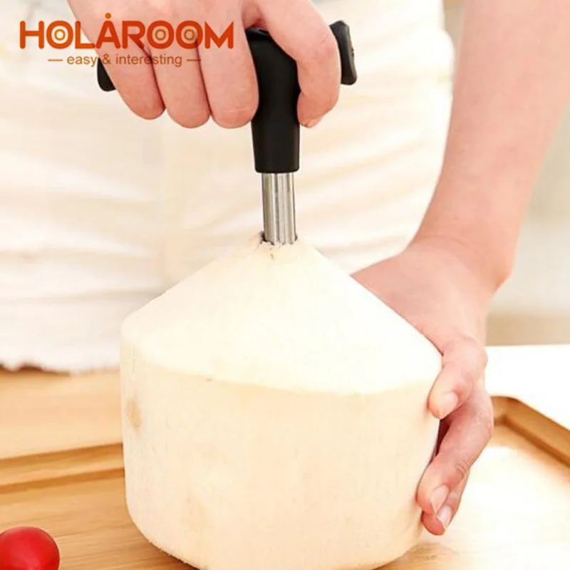 Holaroom открывалка для кокоса Нержавеющая сталь экономии усилий бурильщик кроя