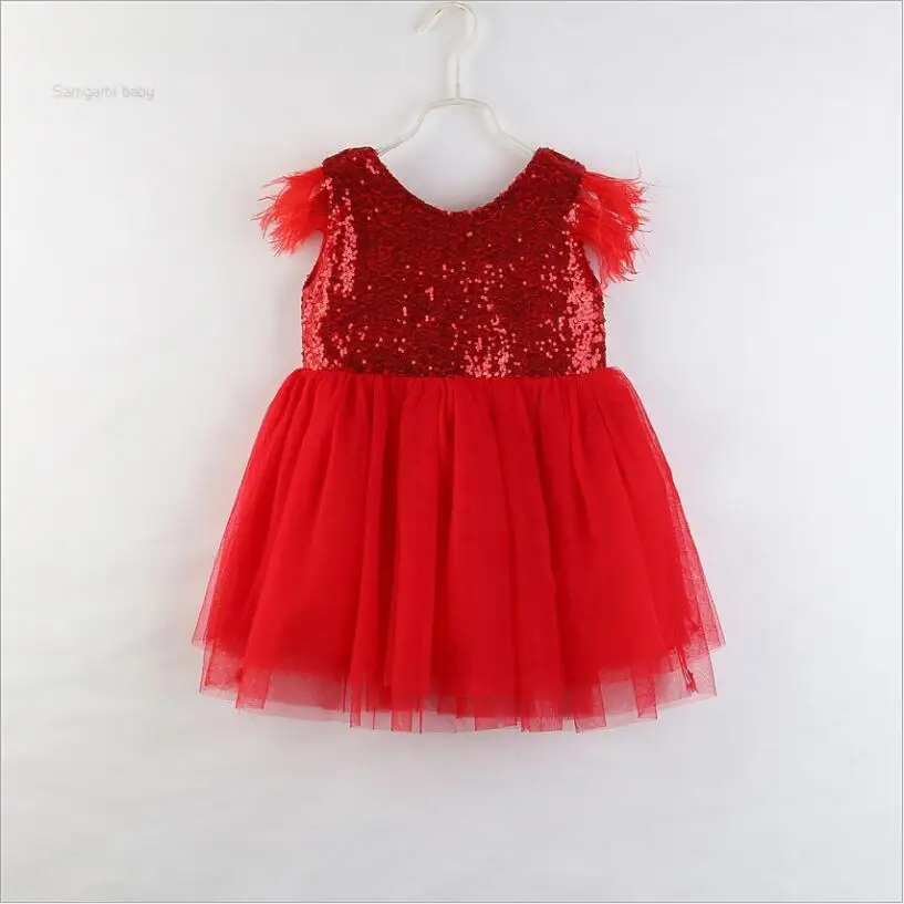 2019 летнее платье для маленьких девочек с блестками кружевное Тюлевое вечернее