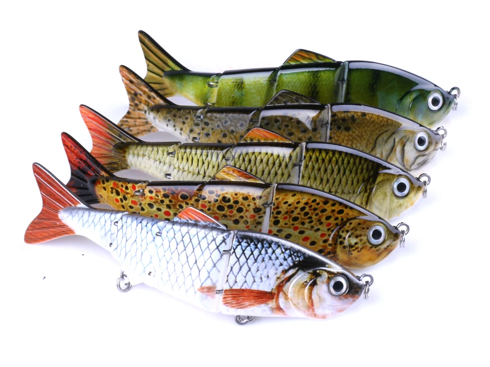 

5PCS 12CM 16.8G Jointed Hard Fishing Lure Pesca Fishing Wobblers 4 Segments Crankbait Artificial Bait Carp Fishing Tackle