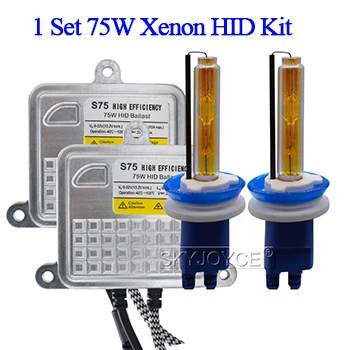 1 Set 75W HID Kit Комплект ксенона SKYJOYCE 24 в 75 Вт 3000 К 4300 К 5000 К 6000 К ксенон H1 H7 H11 D2H HID лампы 75 Вт HID балласт Грузовик Лодка HID комплект фар - Испускаемый цвет: 1 Set 75W HID Kit