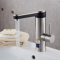 electric tankless heater faucet instant heater tap stainless steel faucet bathroom basin taps bathroom electric faucet