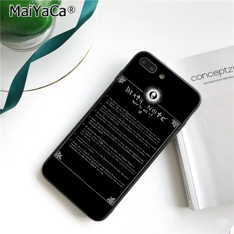 MaiYaCa чехол Ryuk смерть Кира Coque чехол для телефона для iphone 11 Pro 11Pro Max X XS MAX 6 6s, 7, 7 plus, 8, 8 Plus, 5 5S SE XR