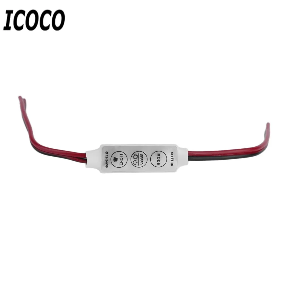 ICOCO 1 шт. высокое качество Лидер продаж мини RGB контроллер диммер переключатель