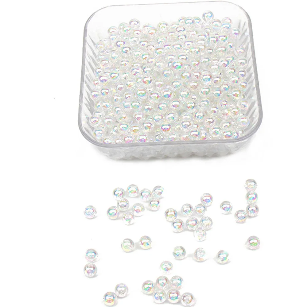 Xugar 100pcs 8mm Round ABS Imitation Pearl Beads Loose For Sewing Craft Scrapbook Decoration DIY Hairbows Garment | Дом и сад