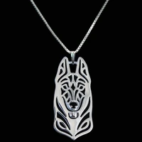 1pcs cartoon belgian malinois dog necklace german shepherd pendant jewelry good quality
