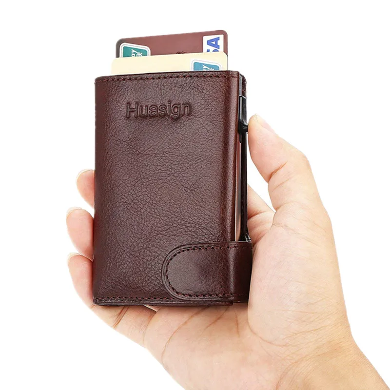 2019 мужской женский чехол для Карт RFID минималистичный из натуральной кожи