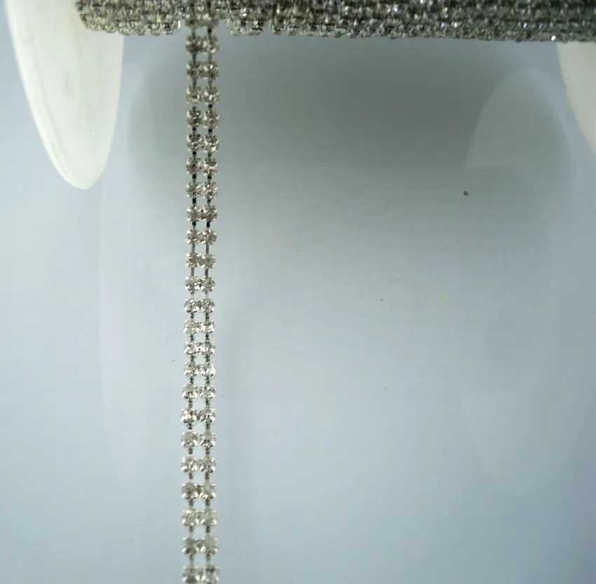 Diy SS6 Ясно Хрустальное стекло стразы 2 мм близко серебряная Кубок коготь Планки