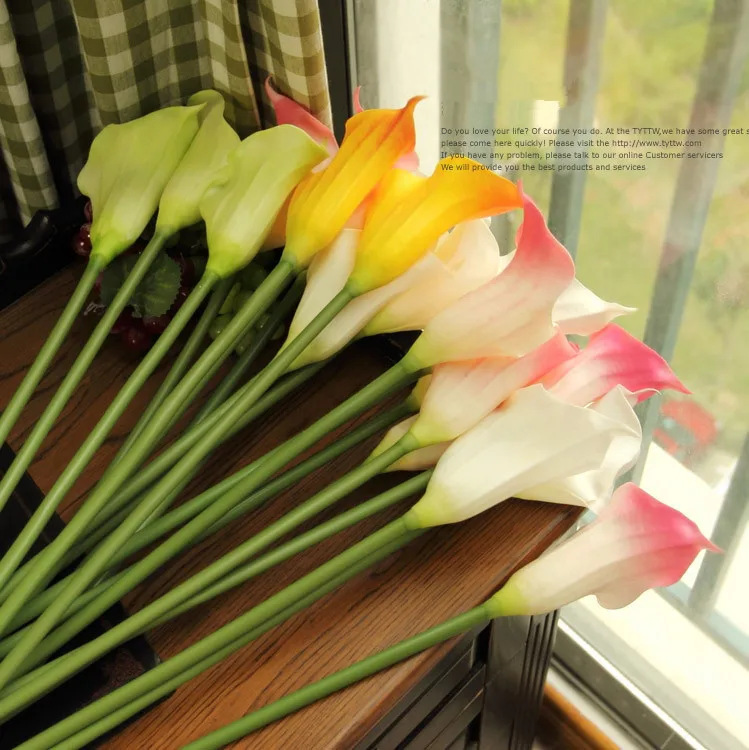 Большой Элегантный Искусственный цветок calla Pu высотой 65 95 см на ощупь украшение