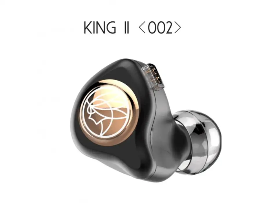 TFZ KING II Динамический драйвер DD с функцией подачи Хай-Фай музыки и монитор DJ аудиофилов 2-контактный 0,78 мм Съемная Внутриканальные наушники IEMS наушники - Цвет: 002 Black