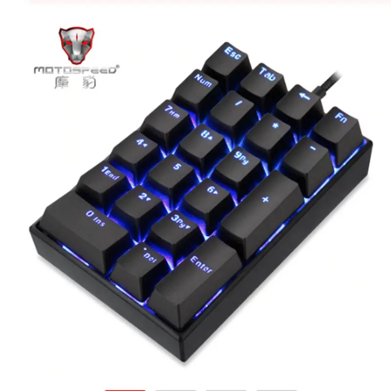 Motospeed 2019 Горячая K23 USB Проводная цифровая механическая клавиатура с Kailh коробка