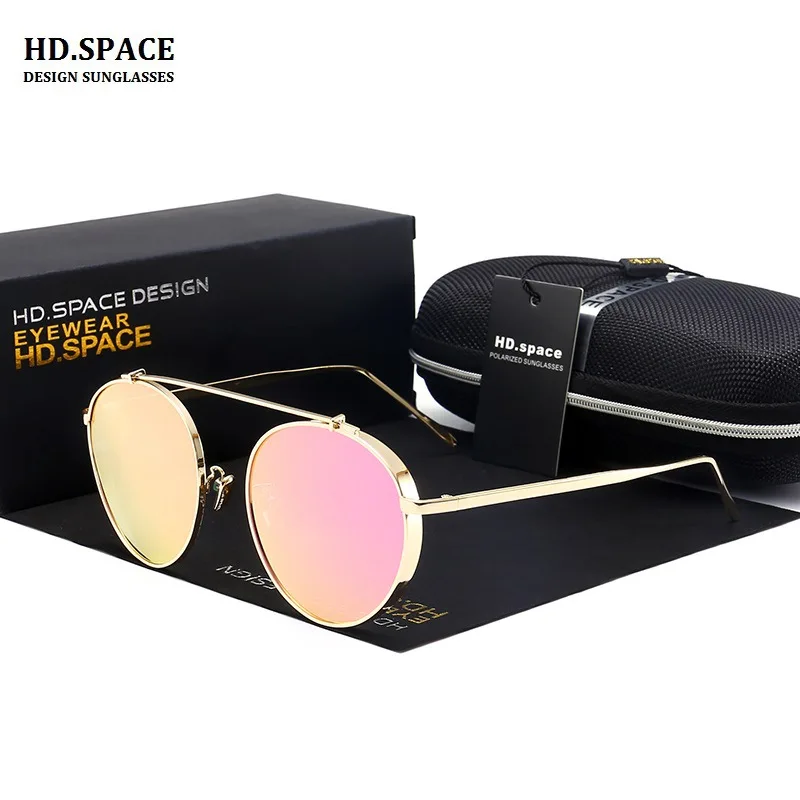 Hd. пространство бренда круглые оправы Солнцезащитные очки для женщин Для Винтаж