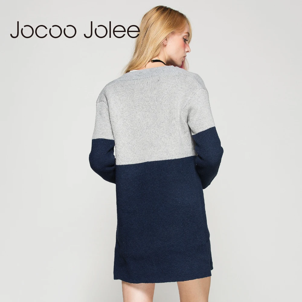 Повседневные длинные вязаные кардиганы Jocoo Jolee Осенний дизайнерский свитер в