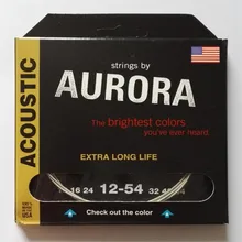 Aurora струны акустической гитары 011 012 посеребренные народные Струны для акустической гитары Набор музыкальных инструментов запчасти