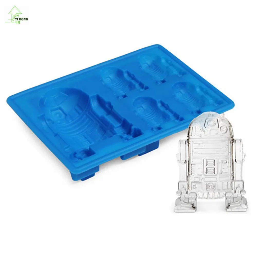 Yi Hong Star Wars r2d2 Робот Силиконовые Ice Cube лоток Шоколад Плесень Кухня Интимные