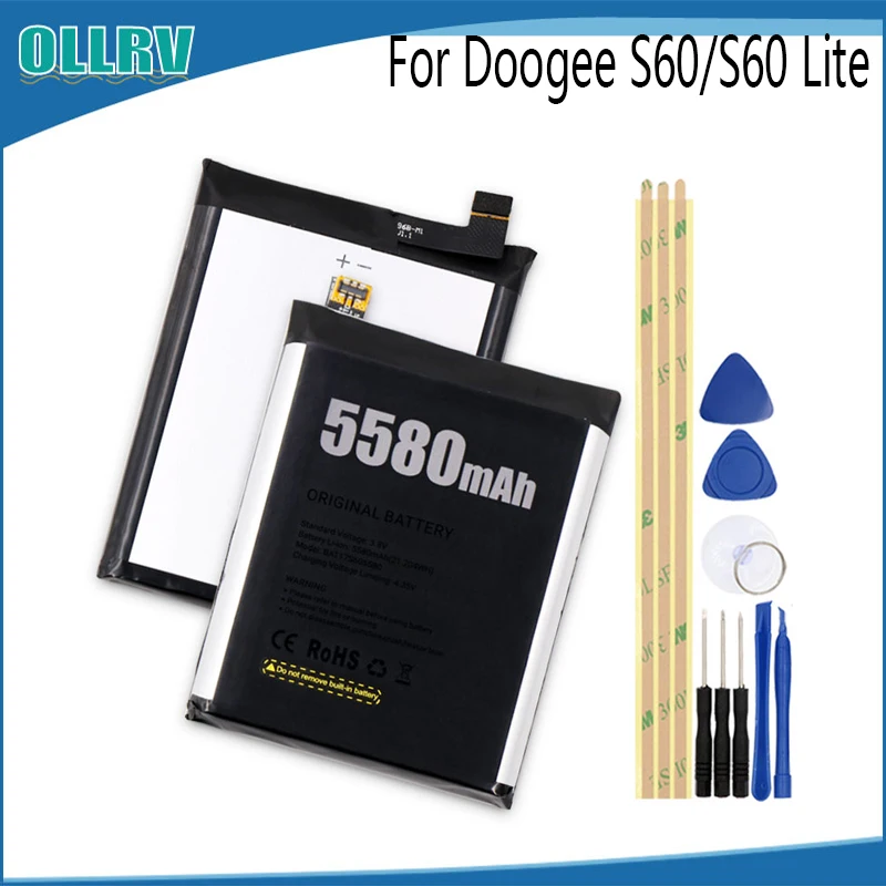 5580mAh Для Doogee S60 Батарея Extreme Замена Bateria Мобильный телефон батареи Lite с