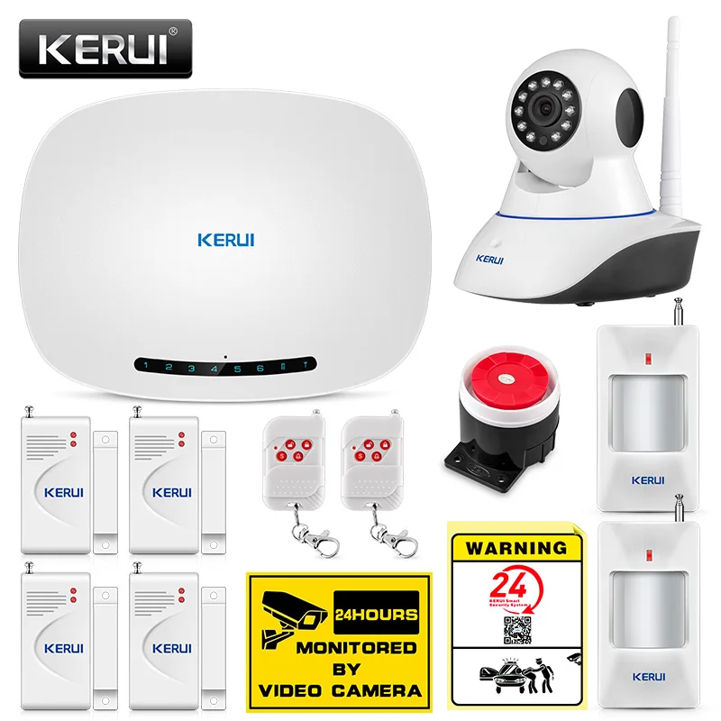 Беспроводная домашняя сигнализация KERUI W19 GSM костюмы автоматический дозвон