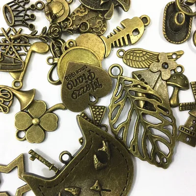80 шт./лот античная бронза ключи DIY Подвеска mix Продажа Винтажные металлические