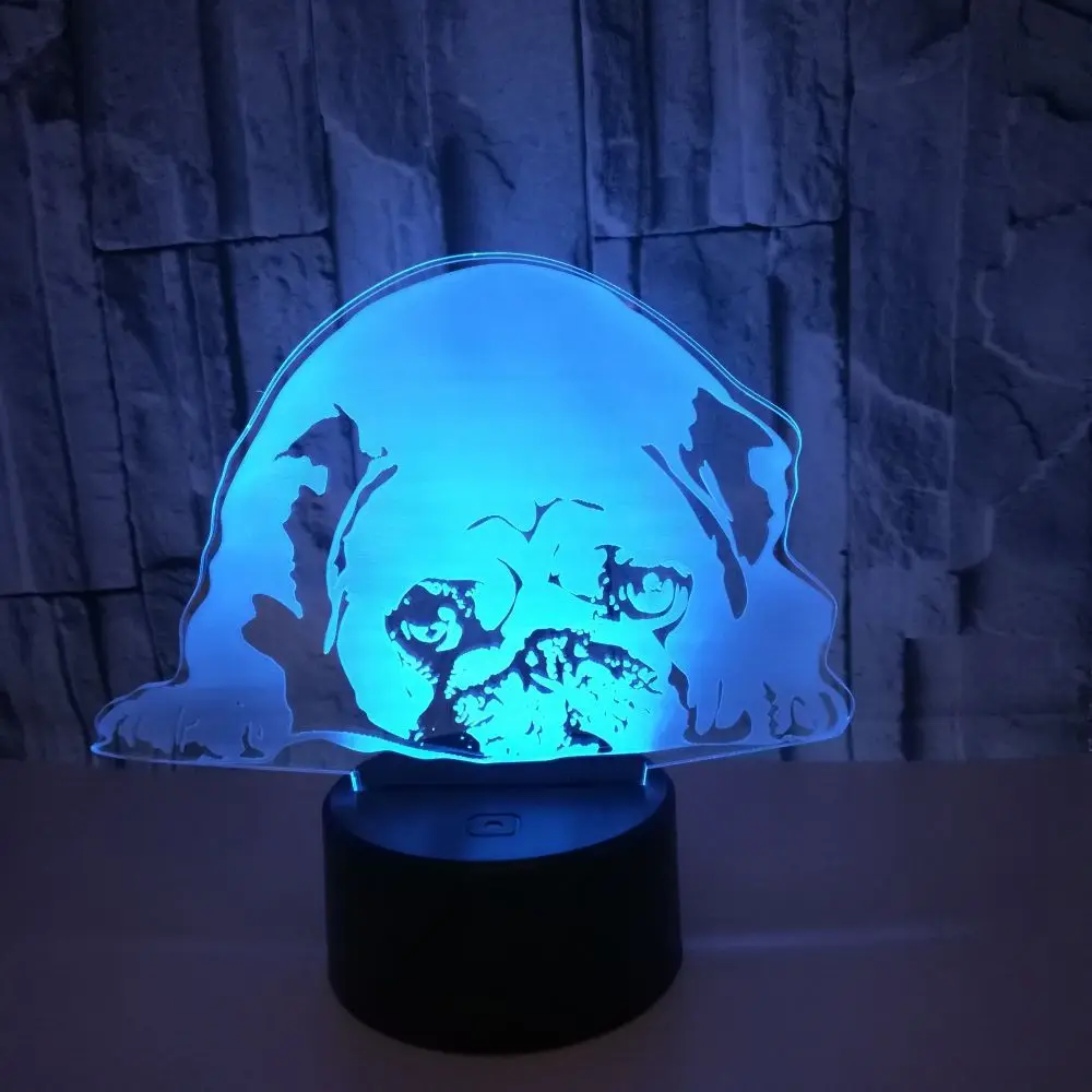 Креативная 3d Ночная лампа подарок креативная декоративная настольная собака