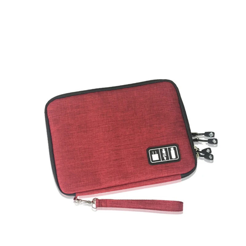 Double-layer digital data cable storage bag iPad mobile phone accessories multi-function electronic package | Дом и сад