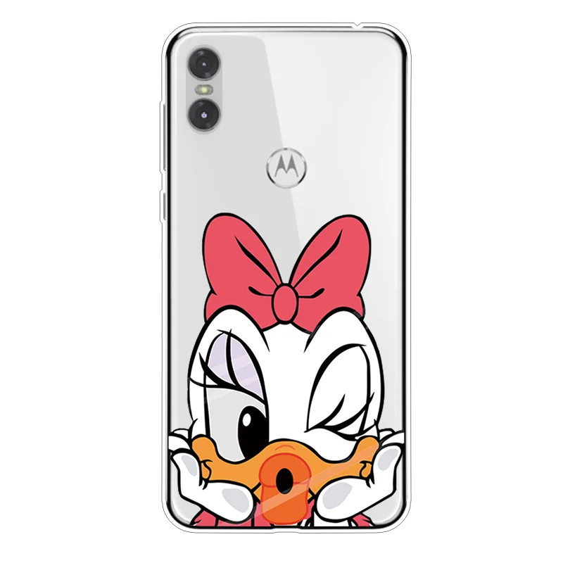 Забавный Подарочный чехол с мультяшными персонажами для Motorola Moto One P30 Play, задняя крышка из ТПУ для Motorola Moto One Vision, чехол для телефона - Цвет: daisi