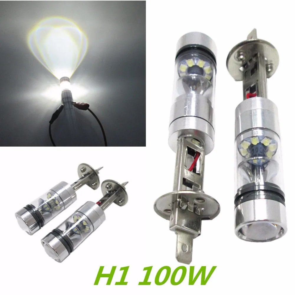 2 предмета в комплекте H1 H3 100W CREE Чип светодиодный проектор Противотуманные фары