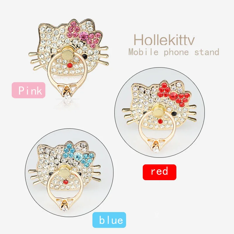 Алмазный держатель hello kitty для вашего мобильного телефона универсальный стент