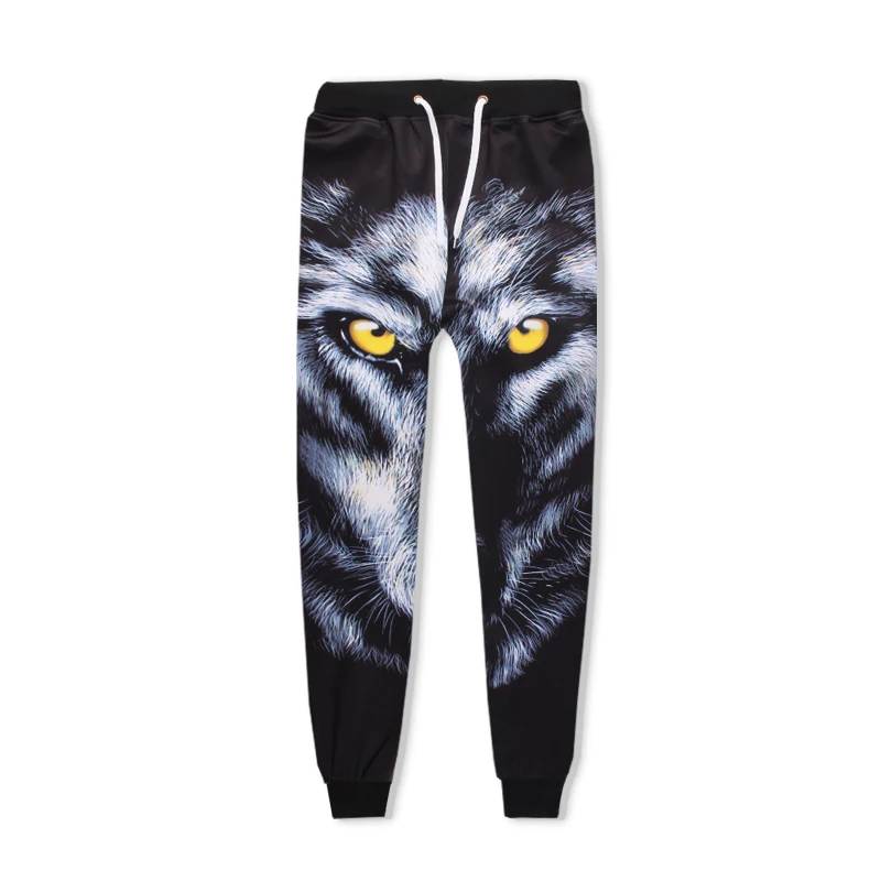 Szblaze Big White Snow Wolf Face 3D printed Long Sleeve Pullover Sweatshirts Men Workout Men/Women long pant Unisex Fashion | Мужская