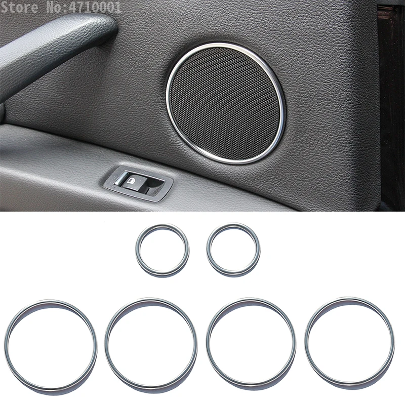 

ABS Chrome Car Door Audio Loud Speaker Sound Horn Decoration Trim Ring Sticker For BMW X5 f15 X6 f16 2014 2015 2016