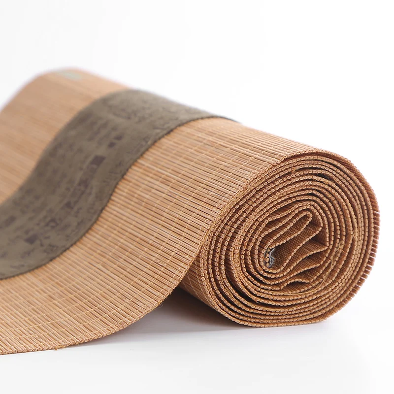 

Bamboo Mat Kungfu Tea Accessories Zen Chinese Tea Cup Placemat Linen Coaster Table Flag