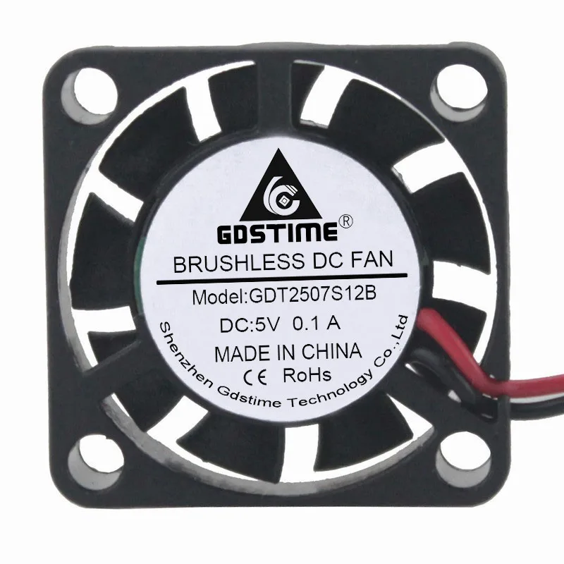 Gdstime 20 шт. 5 в Dupont DC вентилятор охлаждения 25 мм x 7 мм маленький микро Blushless кулер 25x25x7 мм мини Радиатор 2,5 см 2507