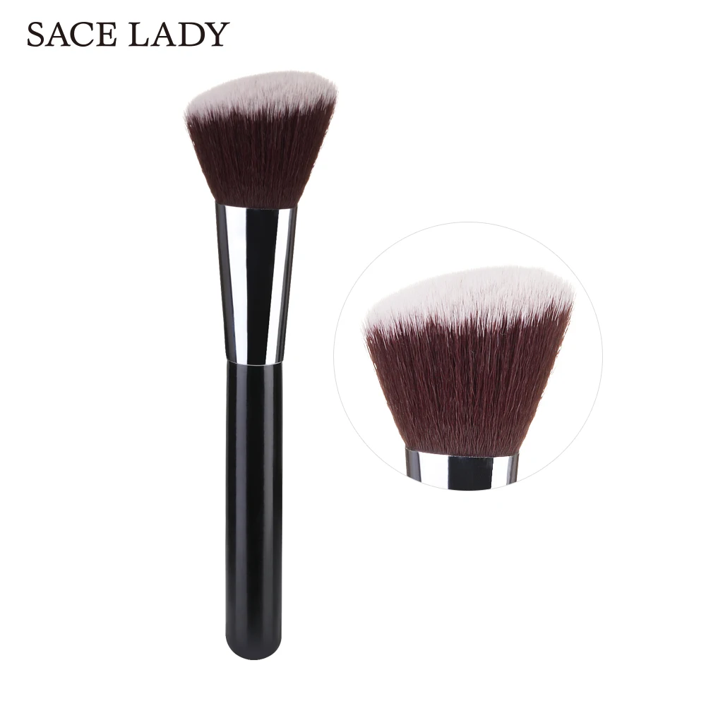 SACE LADY Профессиональная Кисть для макияжа, бронзовая пудра, кисть для контура лица, румяна, инструмент для макияжа, брендовая угловая косметика