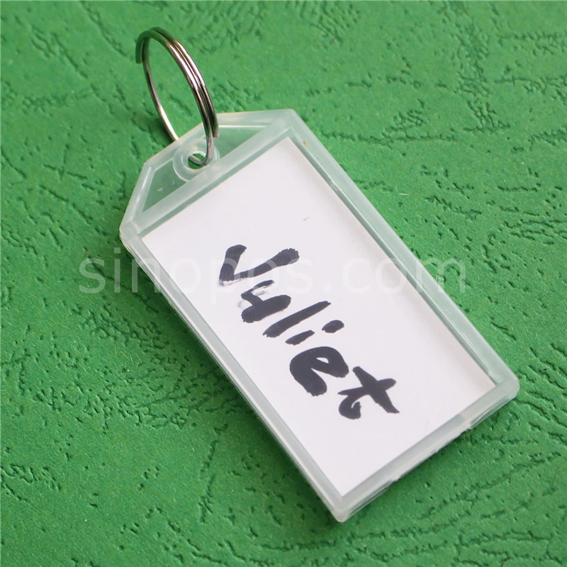 Ключ бирка рукав с разделенным кольцом отель тренажерный зал багаж ID карты бирки