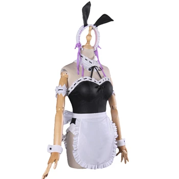 Re: Zero Ram/Rem rolecos косплей костюм сексуальная девушка Зайчик костюм лопуни женский Фартук костюм горничной униформа вечерние аниме Expro cos - Цвет: costume