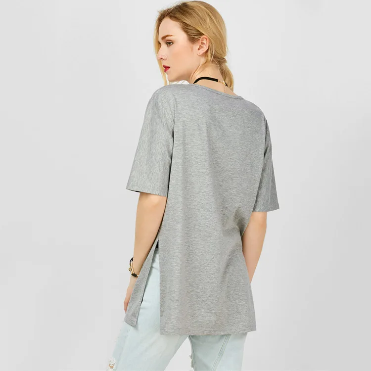 Однотонная женская футболка большого размера в стиле хип хоп с индивидуальным логотипом сделай сам принтом