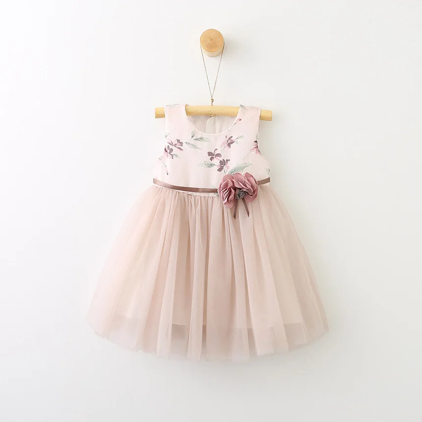 Children Girls Princess Multi Flower Sashes Layered Mesh Tutu Party Dress Ball Gown 1-6 Years | Детская одежда и обувь