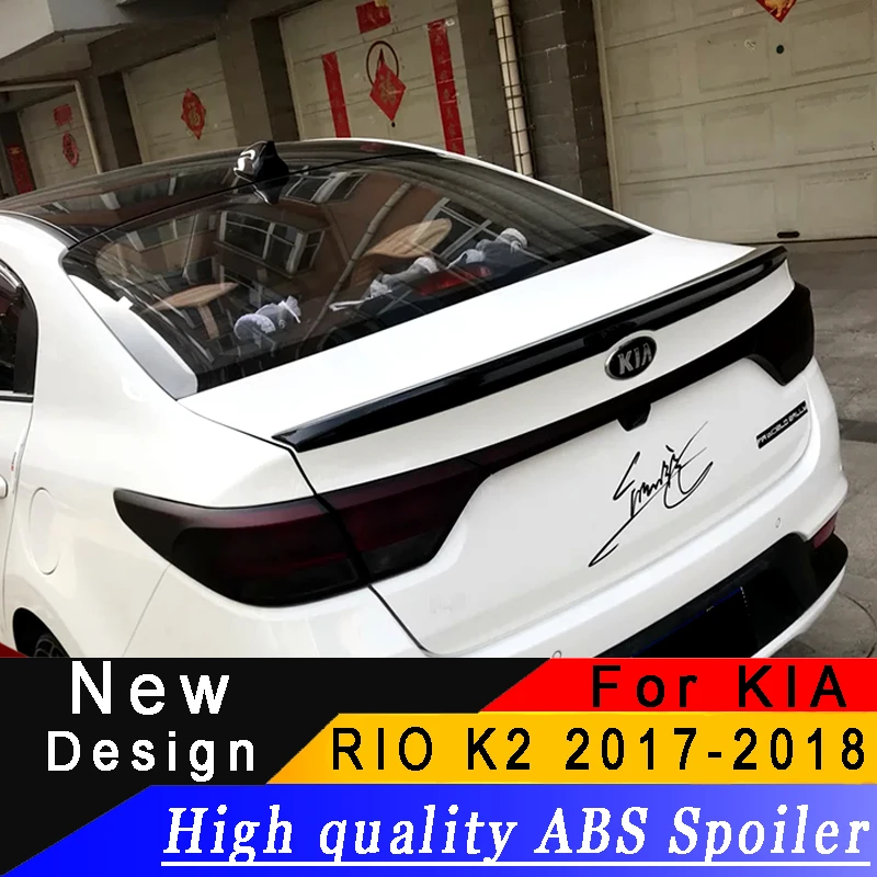 Для Kia Rio K2 спойлер высокого качества ABS заднего крыла праймер или любой цвет задний спойлер для KIA Rio k2