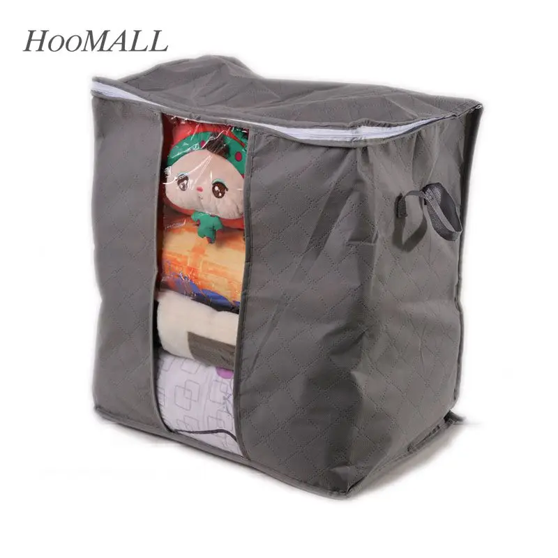 Модный бамбуковый ящик для хранения одежды складной органайзер одеял прозрачные