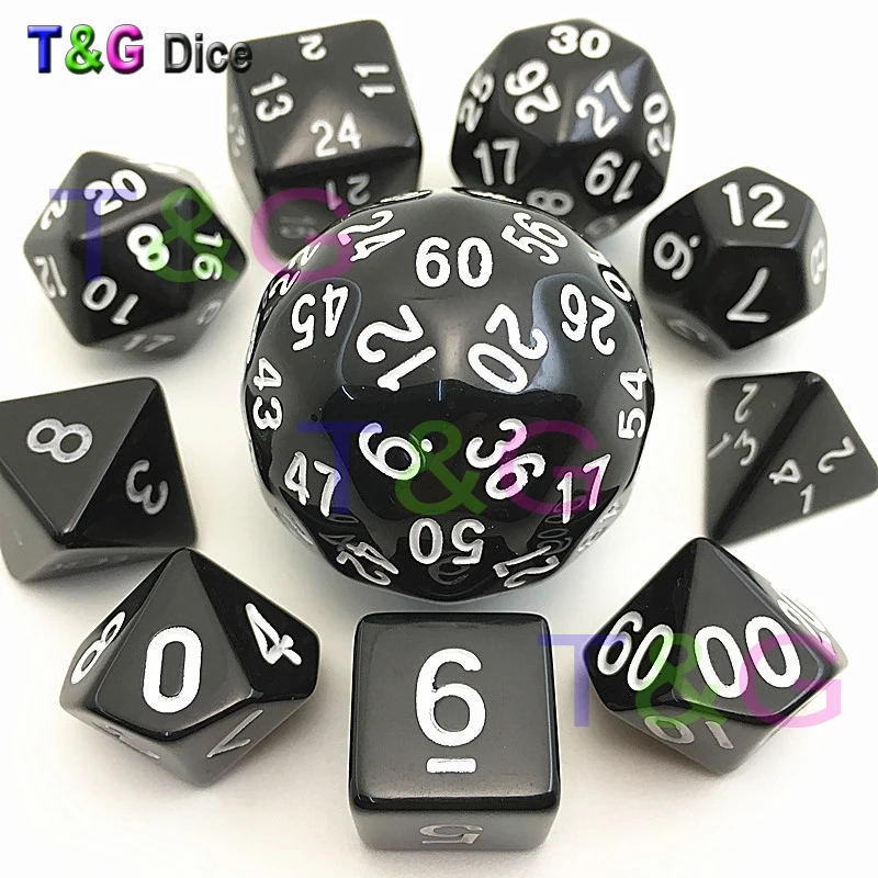 Оптовая продажа 10 шт./пакет T & G Высокое качество d4 d6 d8 2xd10 d12 d20 d24 d30 d60 набор