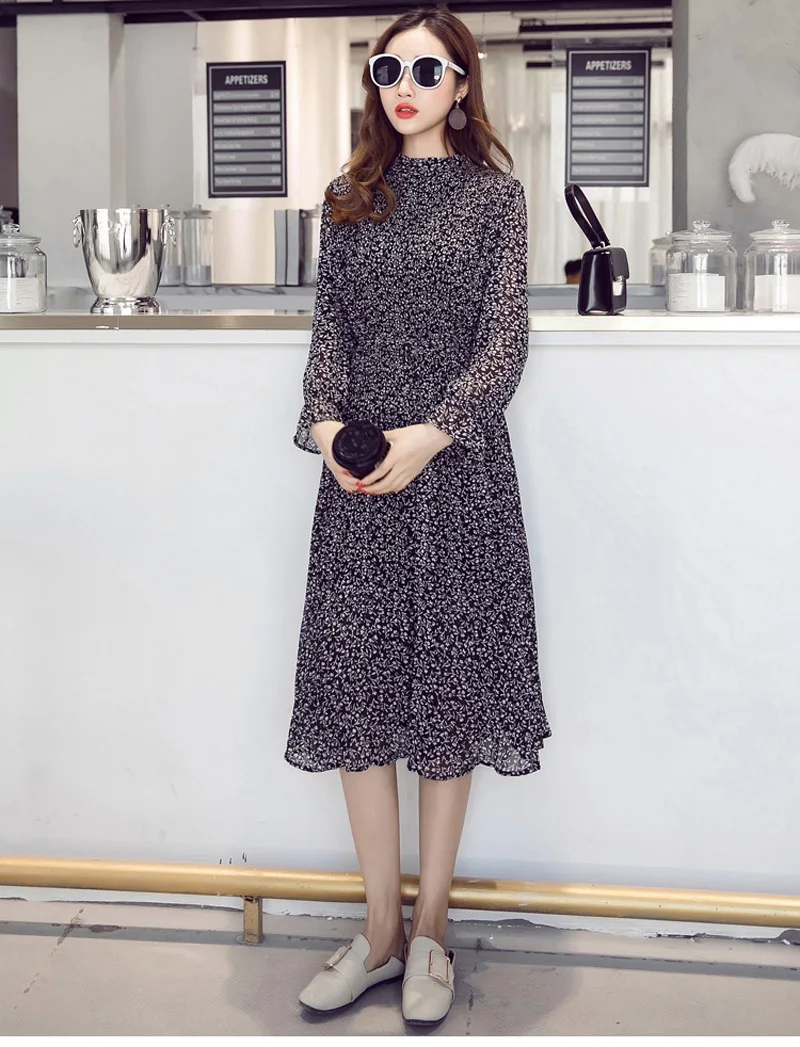 Элегантное шифоновое богемное платье Losoe весенние платья с рюшами женские